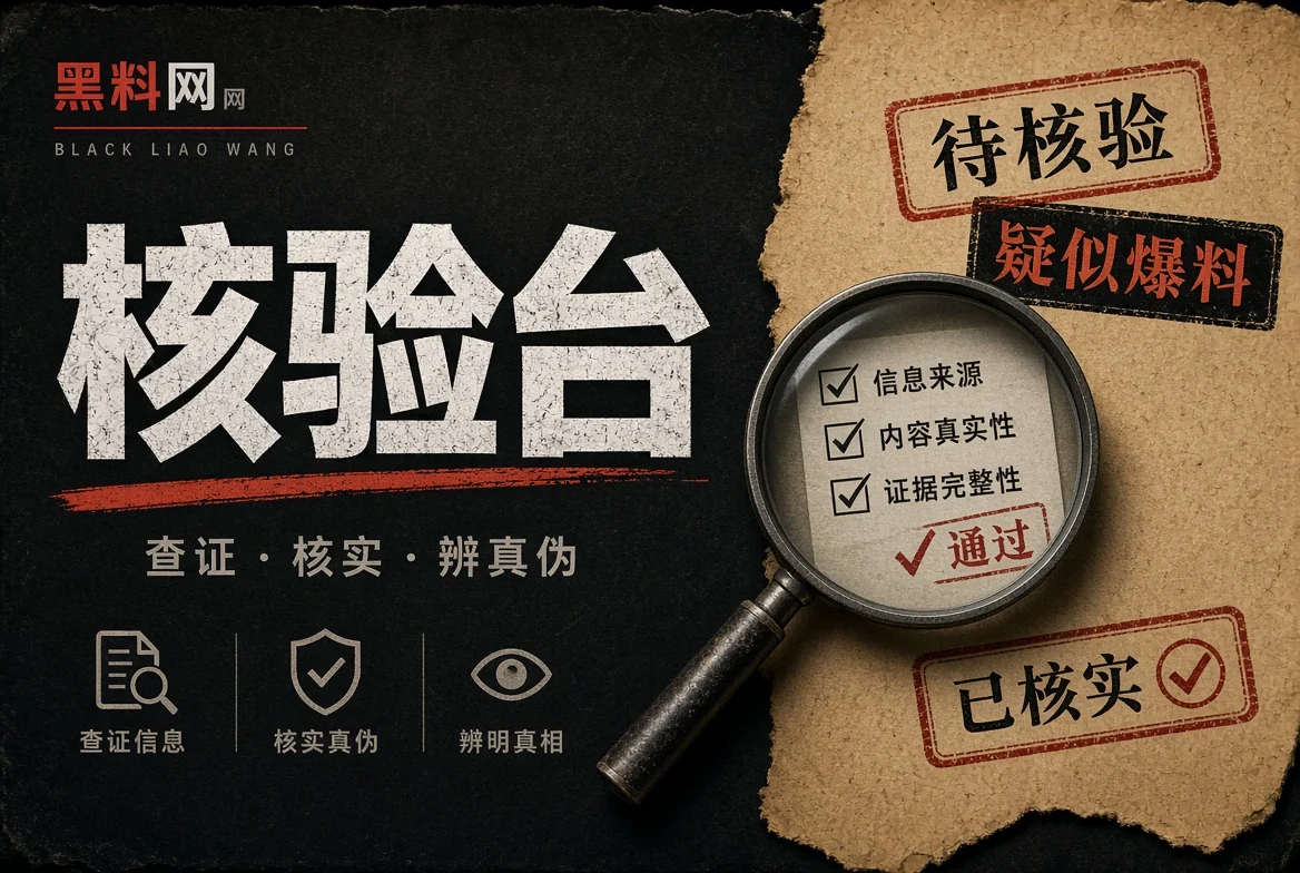 信息核验对证台